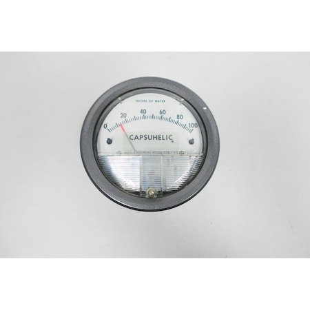 Capsuhelic 4In 0100InH2O Pressure Gauge